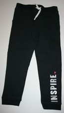 New Carter's Girls 4 5 year Sweatpants Pants Warm Black w Glitter Silver INSPIRE