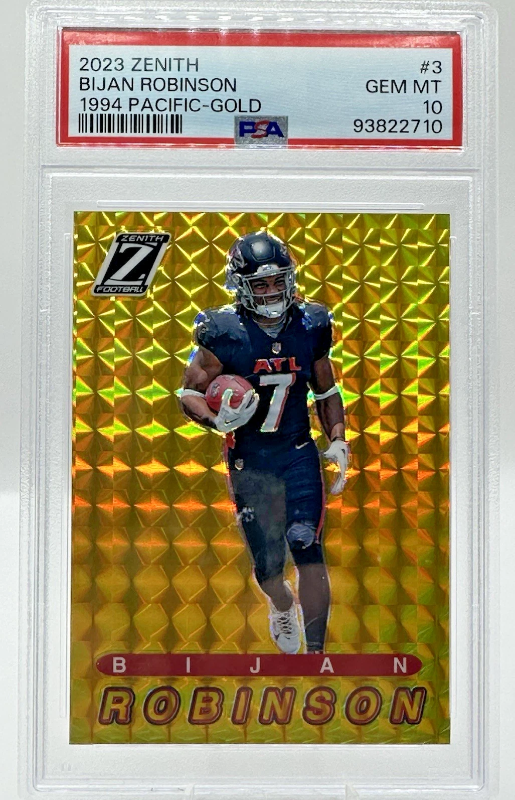 Bijan Robinson Panini Zenith 1994 Pacific #3 Gold