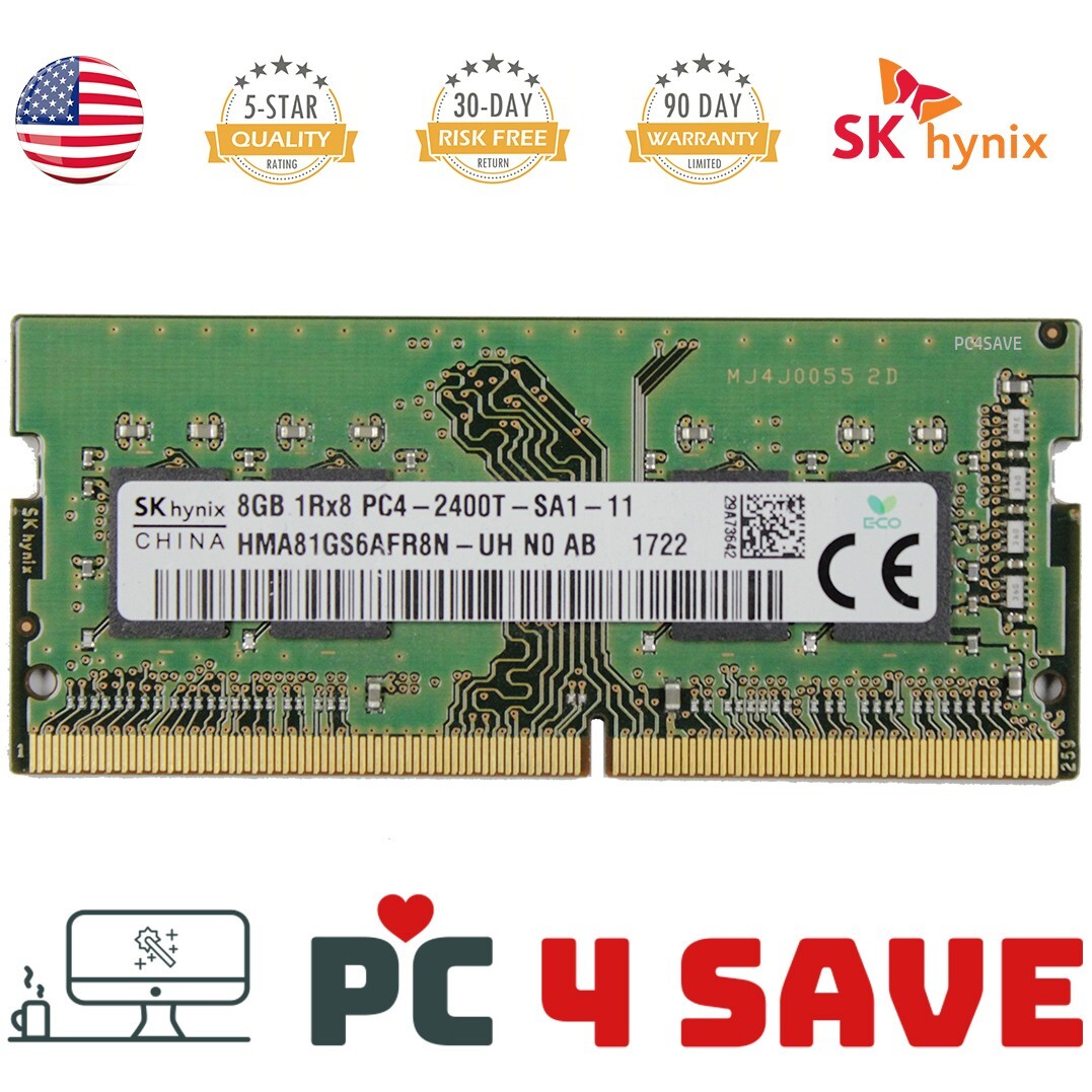 SK Hynix 8GB DDR4 Laptop Memory 1Rx8 PC4-2400T SODIMM 260Pin - Main Image