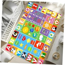 Alphabet Rug for Kids - Soft ABC Kids' Rug with Non-Slip Backing, Educational
