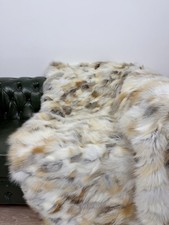 Real Fur Blanket Fox Blanket , Luxury Fox Blanket, Warm Fur Throw