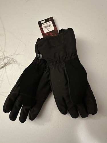 NEW Swiss Tech Boys Black Winter Ski Gloves Size S-M Waterproof NWT - Picture 3 of 3