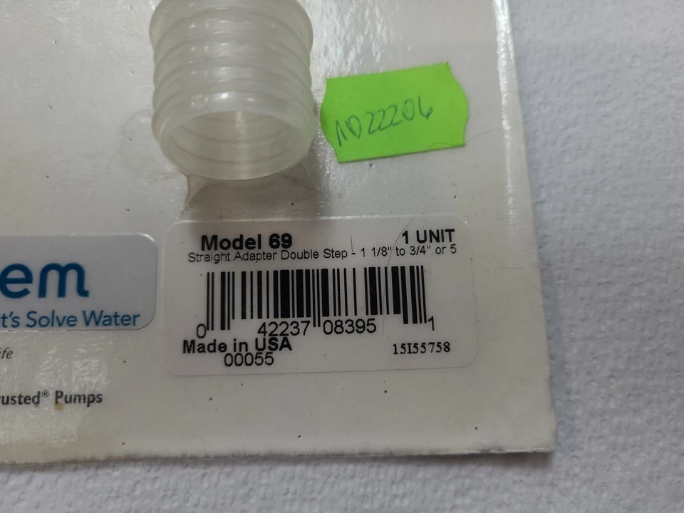 Rule Accessories Model 69 Straight Adapter Double Step- 1 1/8" to 3/4" or 5 - Image 2 of 3