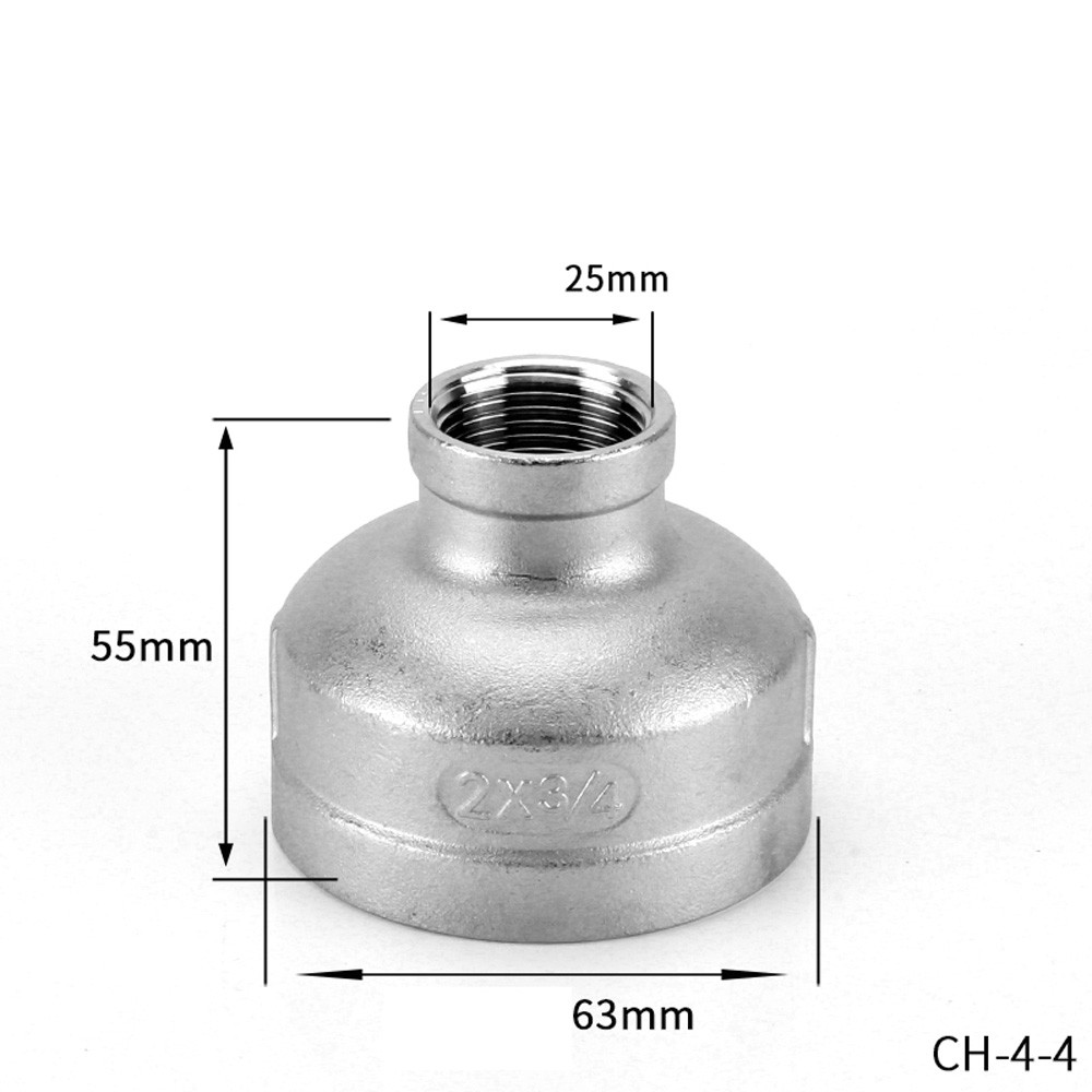 1/2" - 4" BSP Threaded Pipe Coupling Reducer Female Fittings Stainless Steel A2