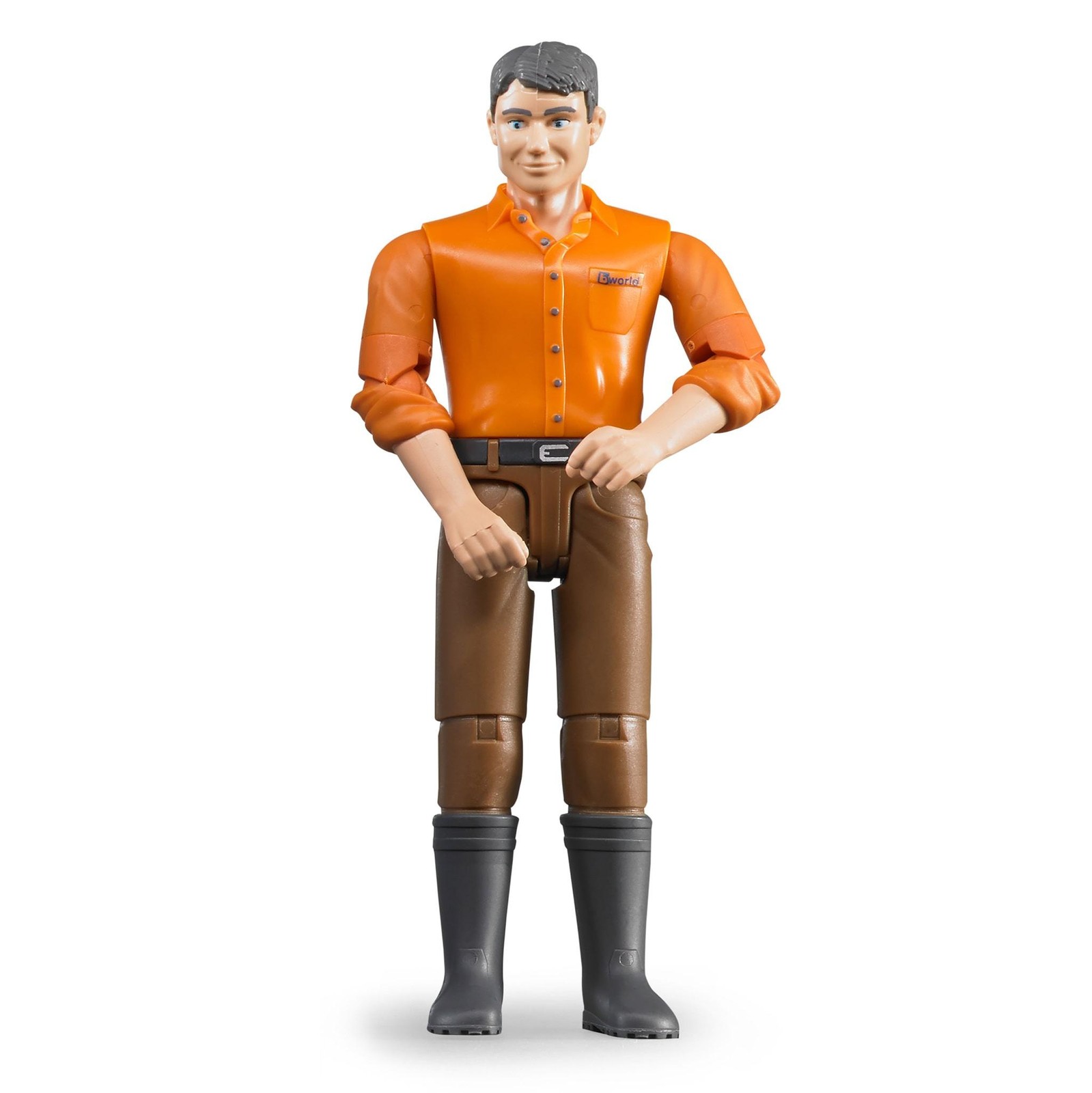 Man With Dark Hair And Brown Jeans Positionable By Bruder 60007 3990₽