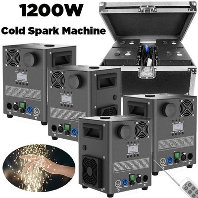 1200W Cold Spark Machine Stage Effect DMX Firework DJ Event Party Wedding W/Case