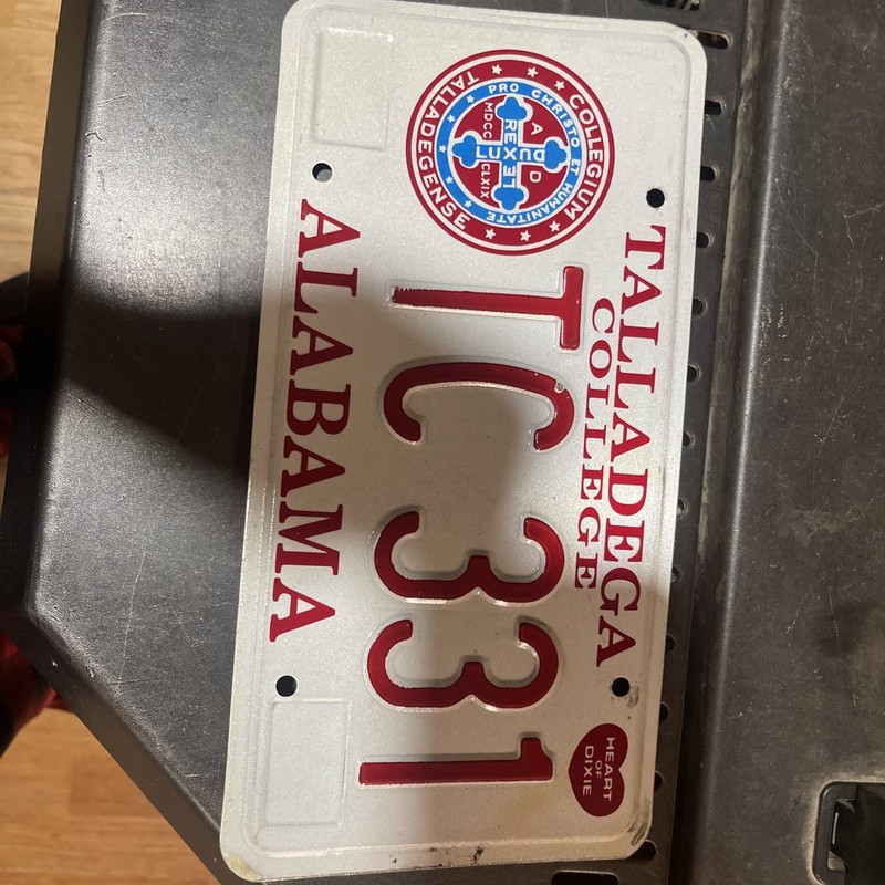 2000 Alabama TALLADEGA COLLEGE License Plate