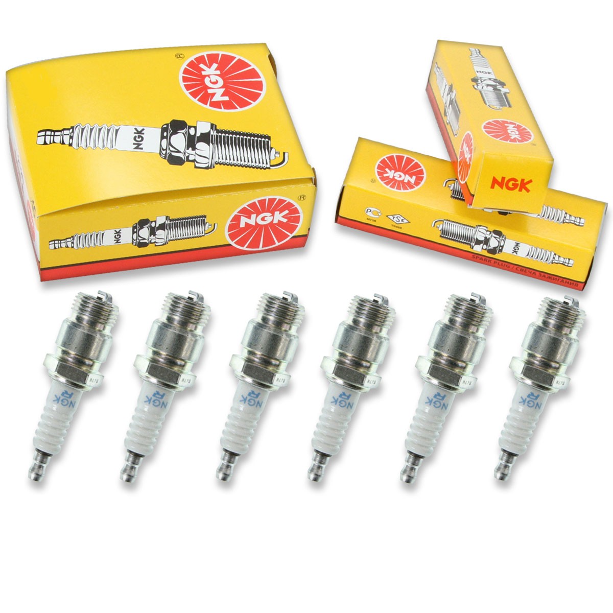6 pcs NGK Standard Spark Plugs for 1963-1964 Ford F-350 Pickup 4.3L - Engine qc