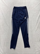 Adidas Warm Up Track Pants Youth Small 26x28 Ankle Zip Pockets Aeroready