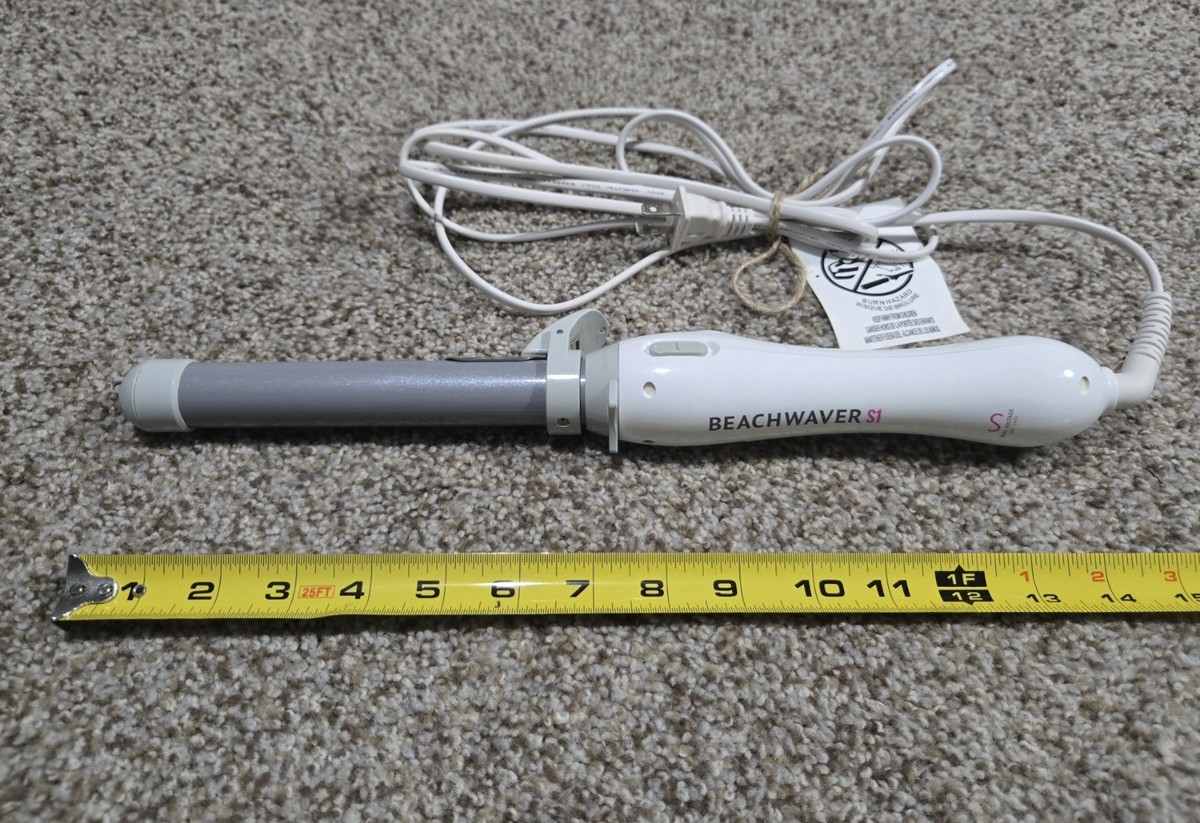 Beachwaver Co S1 Rotating Curling Iron - White, Tested. | eBay