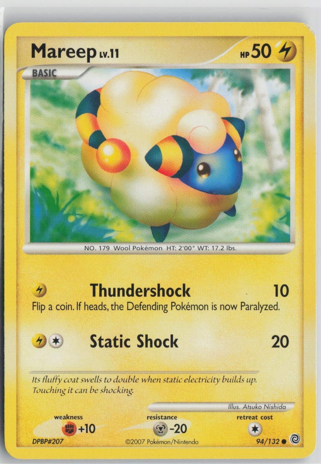 Mareep 94/132 Common Secret Wonders Pokemon Lightly Played