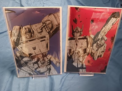 TRANSFORMERS #17 & #18 LIVIO RAMONDELLI WRAPAROUND FOILS EACH LTD 300 TOPSHELF