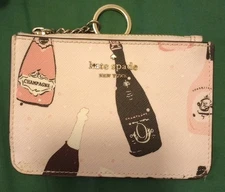 Kate Spade Laurel Way Bitsy Champagne Card Case Key Fob Pouch Wallet ~NWT~PICK 1