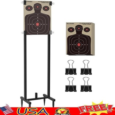 Adjustable Metal Shooting Target Stand Height Width Stable Easy Assembly Durable