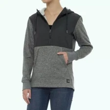 The North Face Gray Sherpa Tech 1/4 Zip Hoodie Pullover Sz XL - READ DESCRIPTION