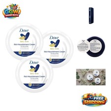 Dove Rich Nourishing Cream - 3-Pack Travel Size, 5.07 Oz Each, 48-Hour Hydration