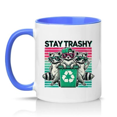 Stay Trashy Unisex 11 Unzen Keramiktasse Müll Panda Tier Humor Geschenk für Sie & Ihn
