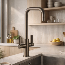 Orsay Gunmetal Kitchen Mixer Tap Twin Handles