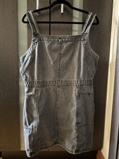 ASOS Charcoal Overalls Denim Dress Size UK 18