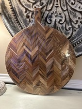 Williams Sonoma Herringbone LARGE Round Chees...