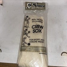 Vintage Seneca Red Jacket Crew Socks Size 13 Union Made New, Sealed Rare