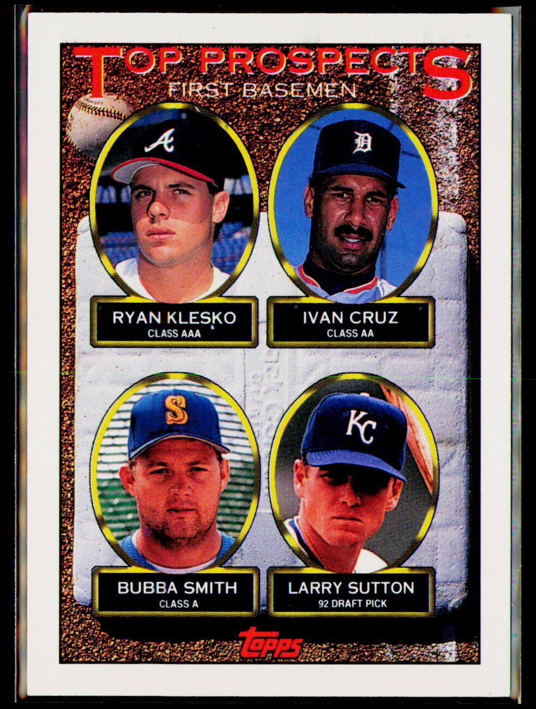 1993 Topps #423 Ryan Klesko/Cruz / Bubba Smith / Larry Sutton Inaugural Marlins