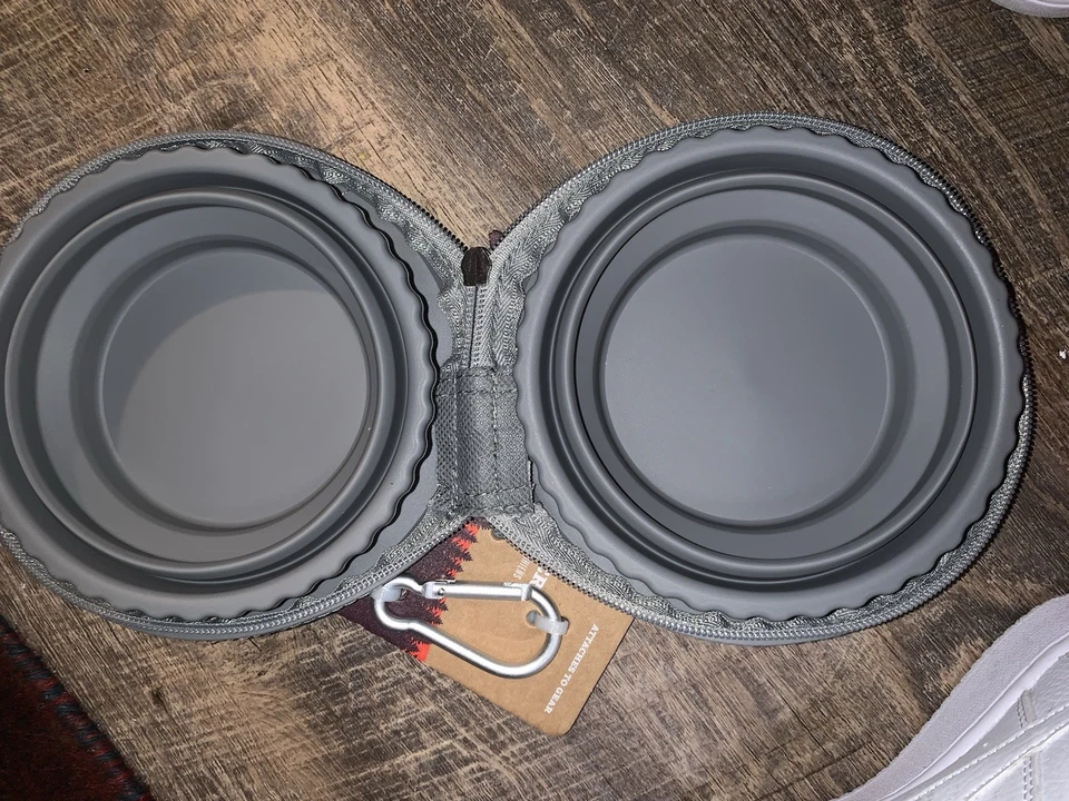 Arcadia Trail CUENCOS DOBLES PLEGABLES 16 oz con mosquetón CAMPAMENTO CAMINATA NUEVO Foto 4 de 4