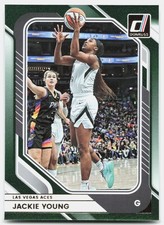 2026 Donruss WNBA #32 Jackie Young Green Shimmer Las Vegas Aces