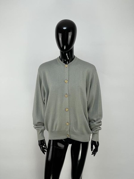 Women Ballantyne Sweater Grey Merino Wool 42 / XL