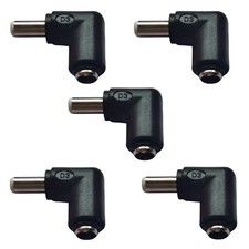 QLXHBOT 5Pcs DC Power Connector Adapter 90 Degree Angle 5.5mm x 2.5mm Male...