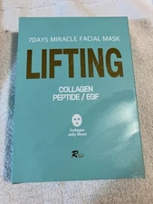 R828 Lifting 7 Days Miracle Face Mask (Collagen and EGF Peptide) 1Box(10pcs) NEW