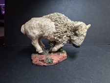 Vintage Ceramic Bison Buffalo Figurine Wildlife Collectible