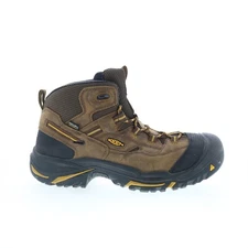 Keen Braddock WP Work Boots Soft Toe Made In USA Mens Brown Wide Work Boots 12