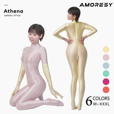 AMORESY Women Ultrathin Transparent One Piece Jumpsuit Fitness Catsuit Rompers