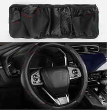 Car Leather Steering Wheel Cover Good Grip Car Accessories For 1537-38cm Black Car Leather Steering Wheel Cover Good Grip Car Accessories For 1537-38cm Black
