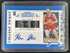2019-20 Panini Contenders Draft Picks Max Strus RC Auto College Ticket #101