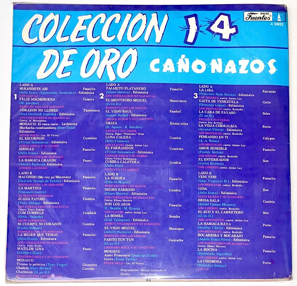 Coleccion de Oro No. 4 - 14 Cañonazos Bailables, Vol. 10, 11, 12 - 3 x Vinyl - Image 4 of 4