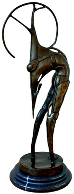 Jean Patoue Listed French Bronze Art Archer Sculpture Statue Vtg Mcm Signed Rare