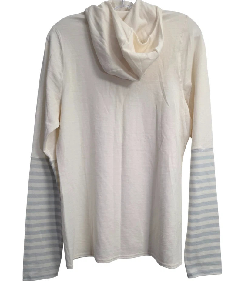 NWT Patagonia Hoodie Women Large Birch White Merino 3 Midweight Hoody Baselayer - Image 2 of 4