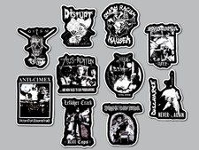 Crust Punk Vinyl Sticker Lot 10 Stickers SET 19 anarcho grindcore hardcore oi