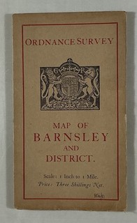 Vintage Ordnance Survey District Map Barnsley Huddersfield & Rotherham 1931