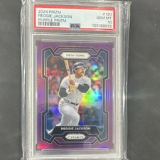 2024 Panini Prizm Reggie Jackson #120 Purple Prizm /99 PSA 10 Yankees