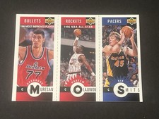 1996-97 1996 COLLECTOR’S CHOICE MINIs HAKEEM OLAJUWON RIK SMITS GHEORGHE MURESAN