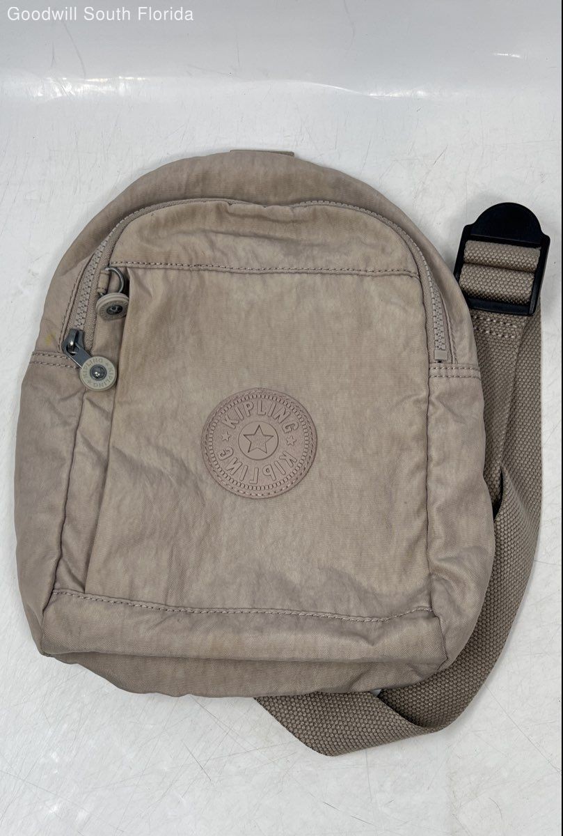 Kipling Womens Brown Logo Patch Outer Pocket Adju… - image 1