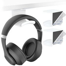 Headphone Hook Adhesive Gaming Headphone Stand Hangers White 2Pack Set