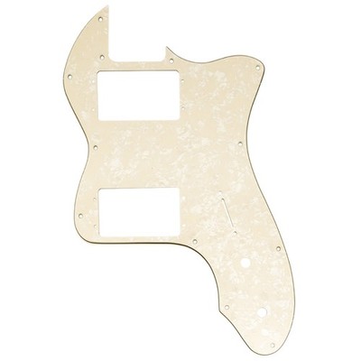 Musiclily Pro Aged White Pearl HH Wide Pickguard For 72 Tele TL Thinline Guitar