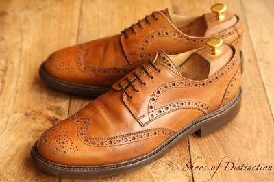 Barker hellbraune Leder-Derbyschuhe Herren UK 8,5 F US 9,5 EU 42,5