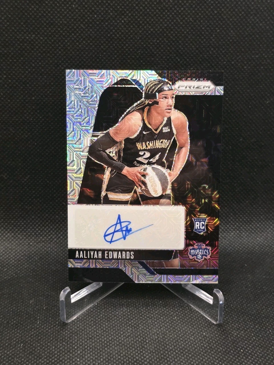 2024 Panini Prizm WNBA Aaliyah Edwards RC Mojo Prizm Auto /25 #SG-AE Rookie