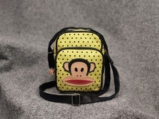 Borsa a tracolla gialla vintage stile Y2K Paul Frank logo scimmia