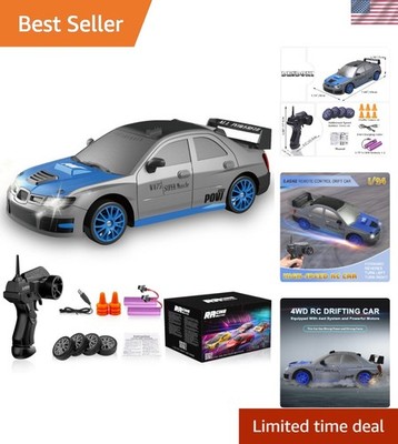 LED Light Remote Control Drift Car - 4WD 1:24 Model for Racing Fun & Excitement